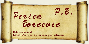 Perica Borčević vizit kartica